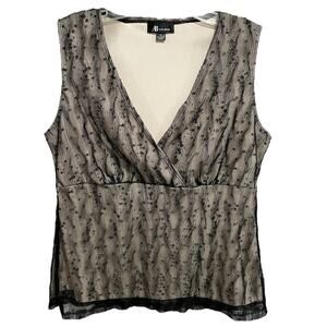 AB Studio Y2K Vintage Babydoll Sheer Layered Tank Size Medium Sequin Fairy Goth